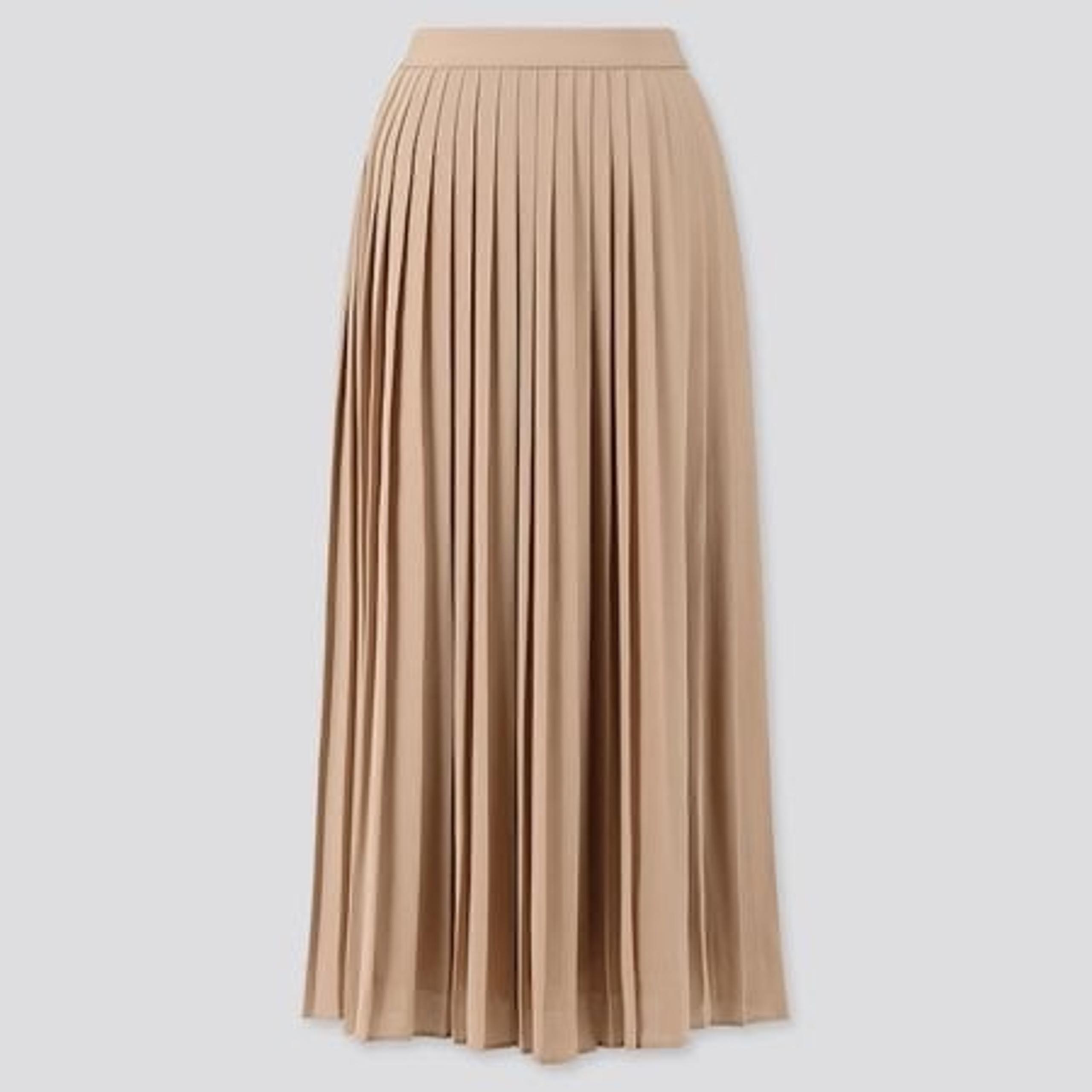 Uniqlo chiffon pleated long skirt xs