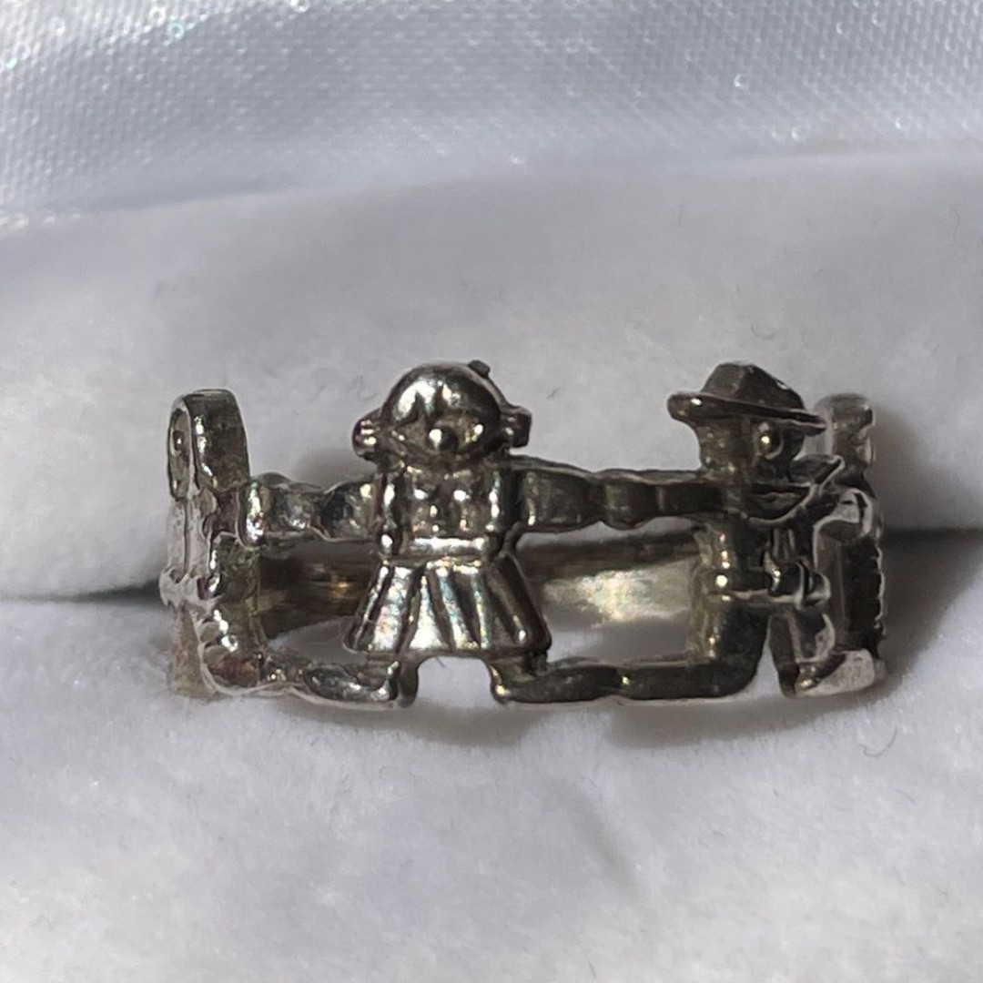 Sterling Silver Paper Doll Ring/gift statement