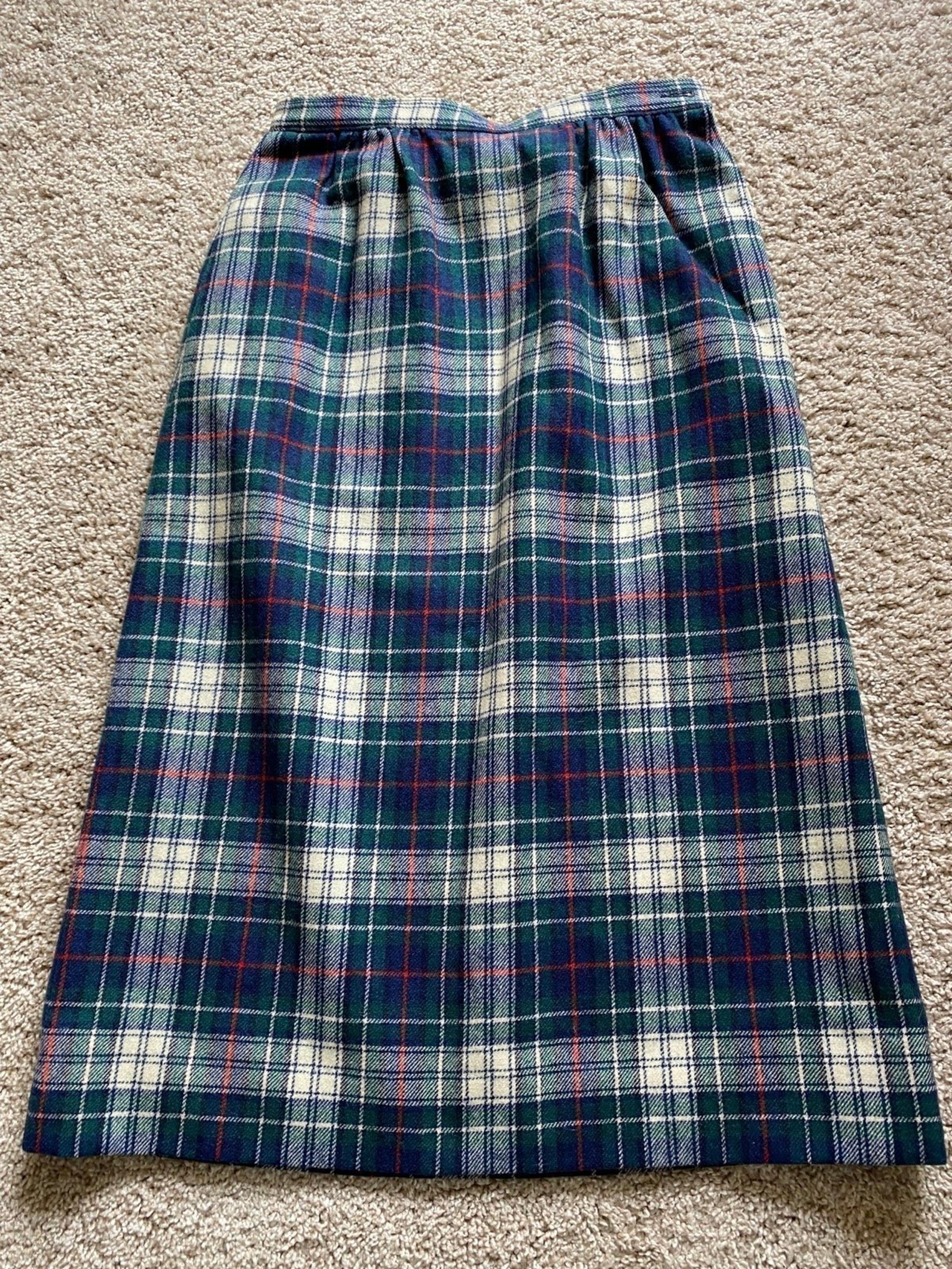 Pendleton Skirt A Line Virgin Wool Vtg Mackenzie Tartan Small 6 Plaid Preppy Out