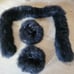 Possum set Black Scarf 36 with Wrist Cuffs