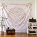 New LG Coral/White Floral Print Tapestry