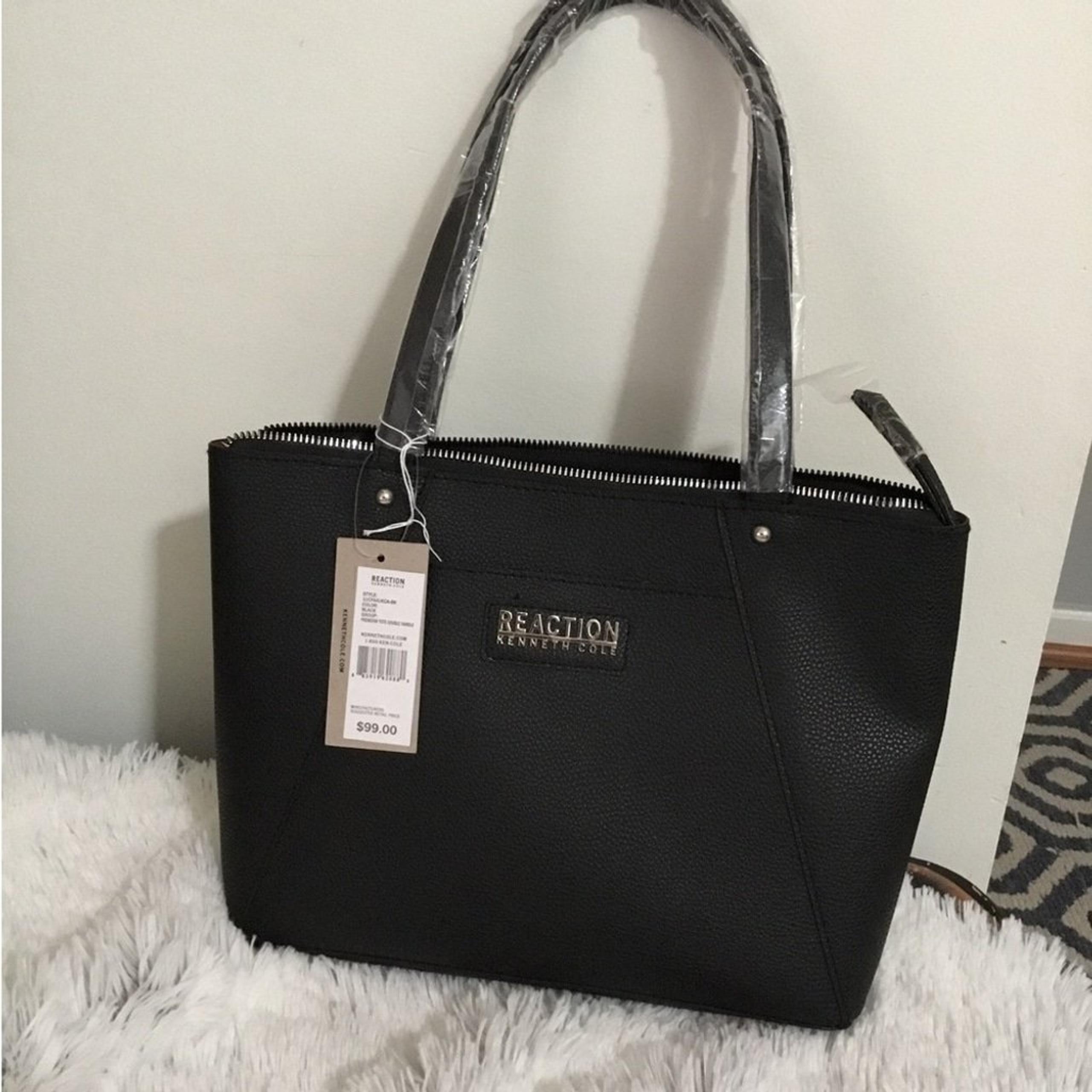 Kenneth Cole Reaction Premstar Double Handle Tote Black New with tags