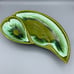 MCM Santa Anita Ware Green Drip Glaze Ceramic Leaf Divided Dish Grannycore