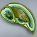 MCM Santa Anita Ware Green Drip Glaze Ceramic Leaf Divided Dish Grannycore