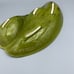 MCM Santa Anita Ware Green Drip Glaze Ceramic Leaf Divided Dish Grannycore