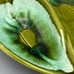 MCM Santa Anita Ware Green Drip Glaze Ceramic Leaf Divided Dish Grannycore