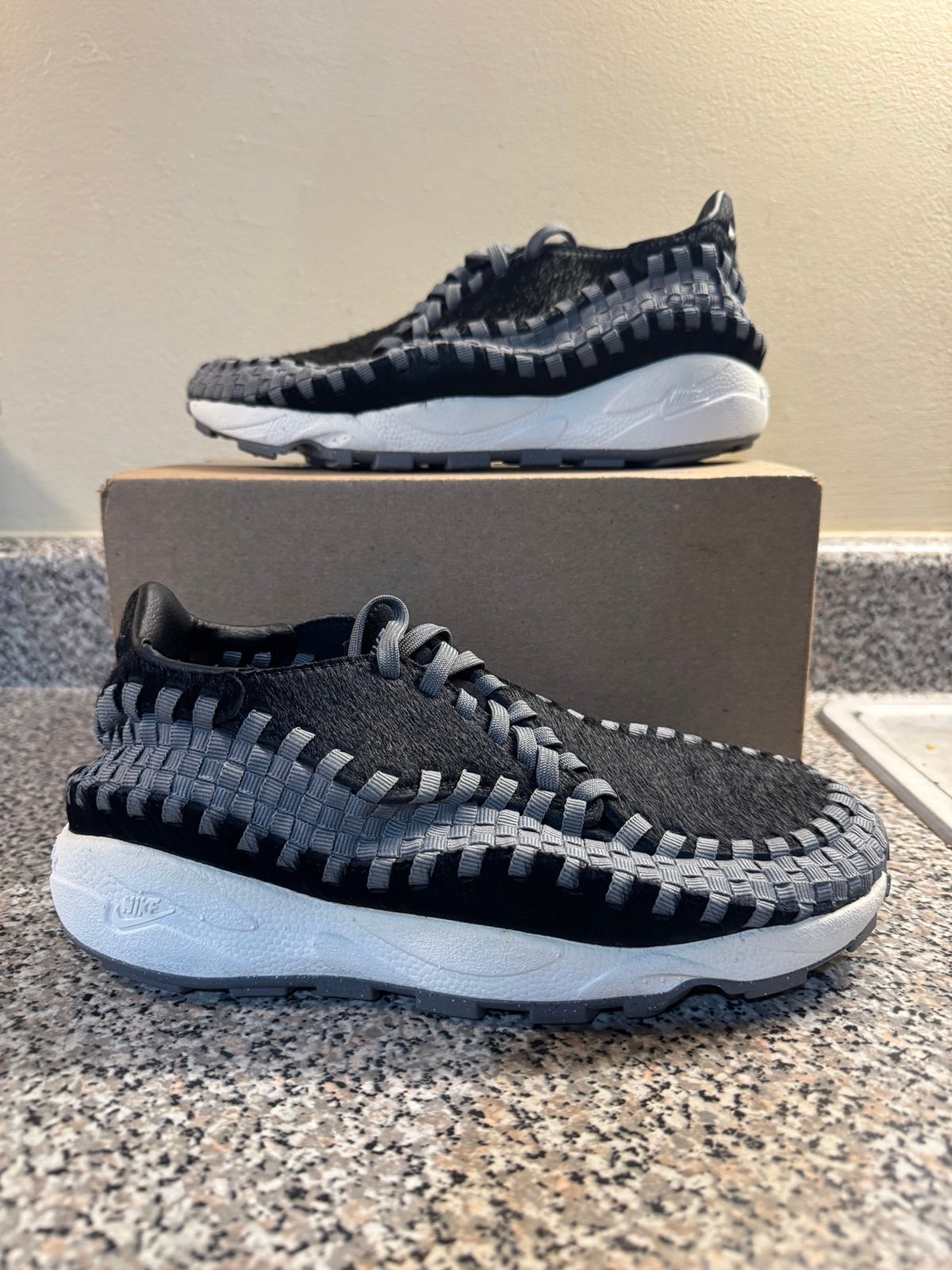 Nike Women's Air Footscape Woven FB1959-001 Black/Smoke Grey/Sail Size 8.5 NEW