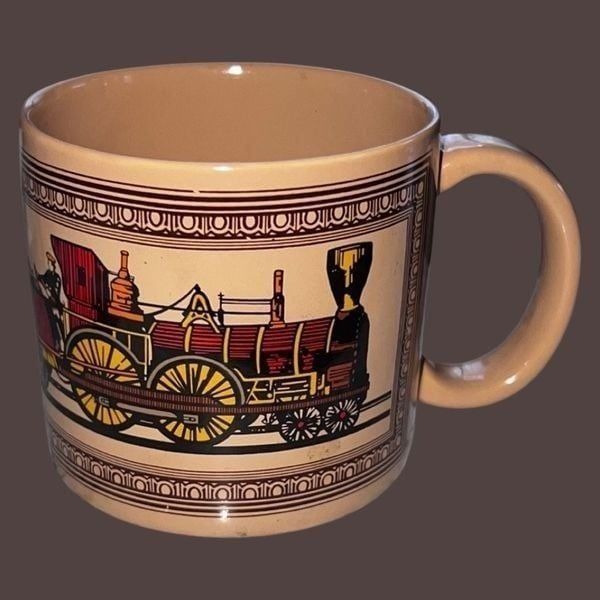 NWT Vintage 1990s Chaps Ralph Lauren Steam Locomotive Western Express Train Mug
