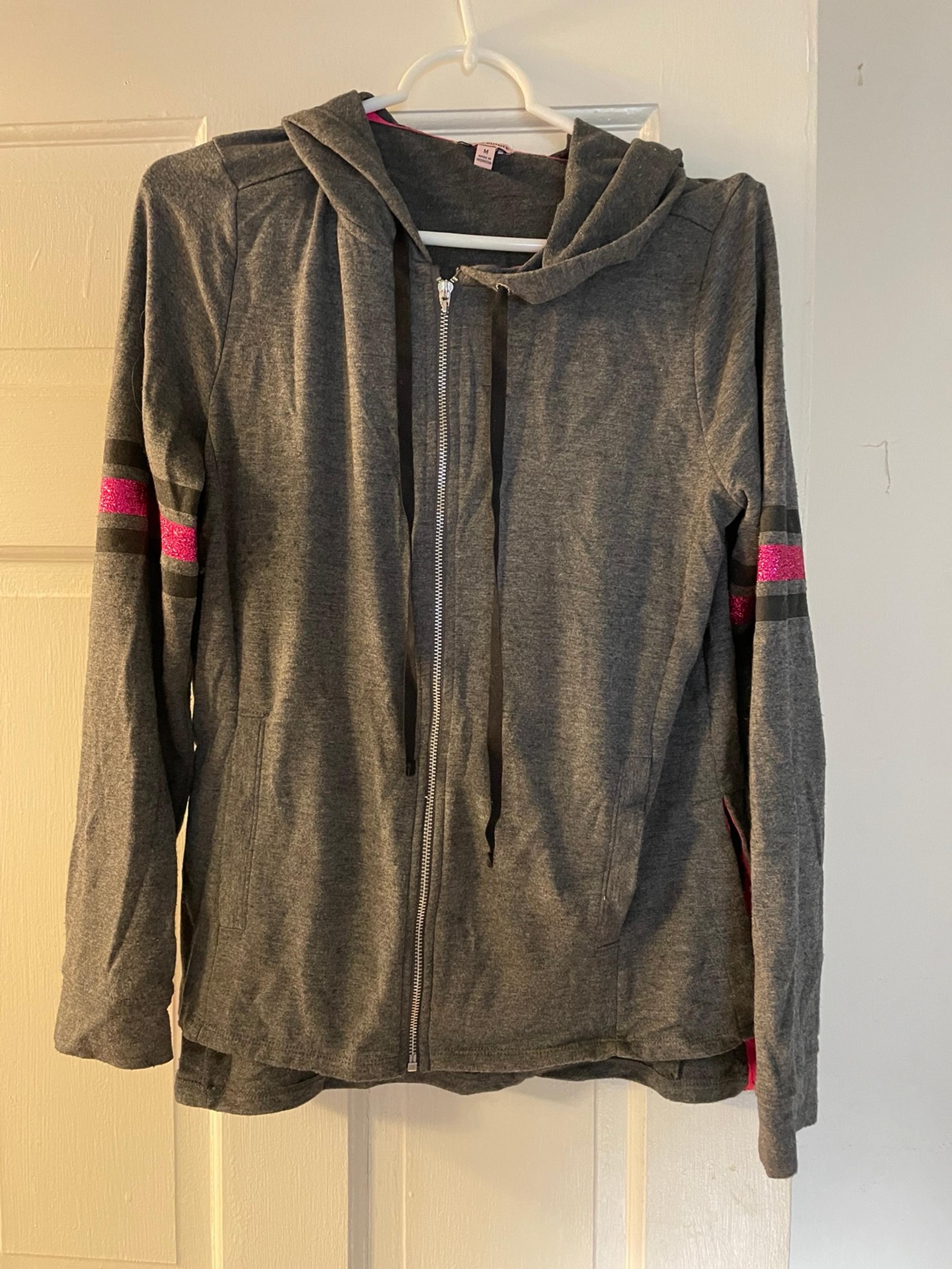 Pink and grey long sleeved juicy couture hoody