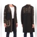 Cocogio made in Italy long open front cardigan Black and Brown Size Large