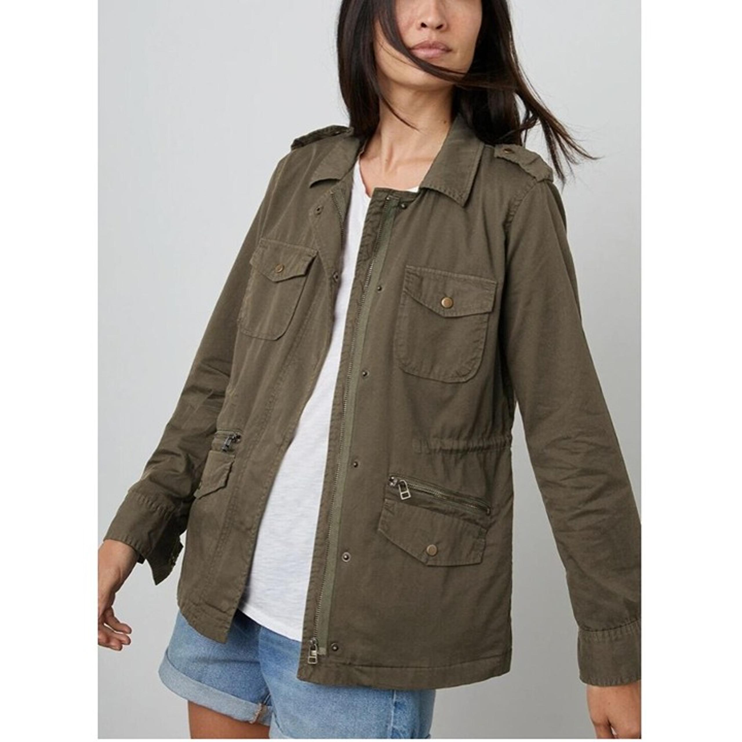 Lily Aldridge for Velvet Ruby Lightweight Utility Army Jacket Size Medium