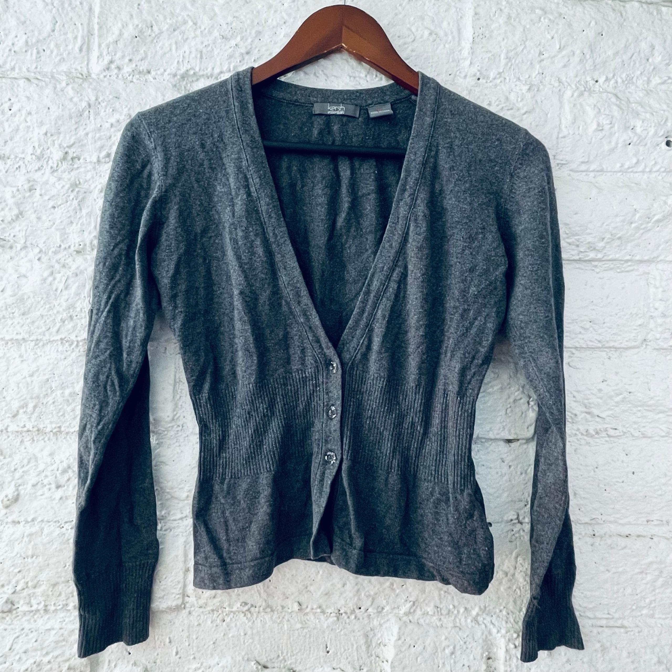 Kersh Women's sweater V-Neck Grey Size S