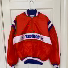 Vintage delong windbreaker jacket denver broncos