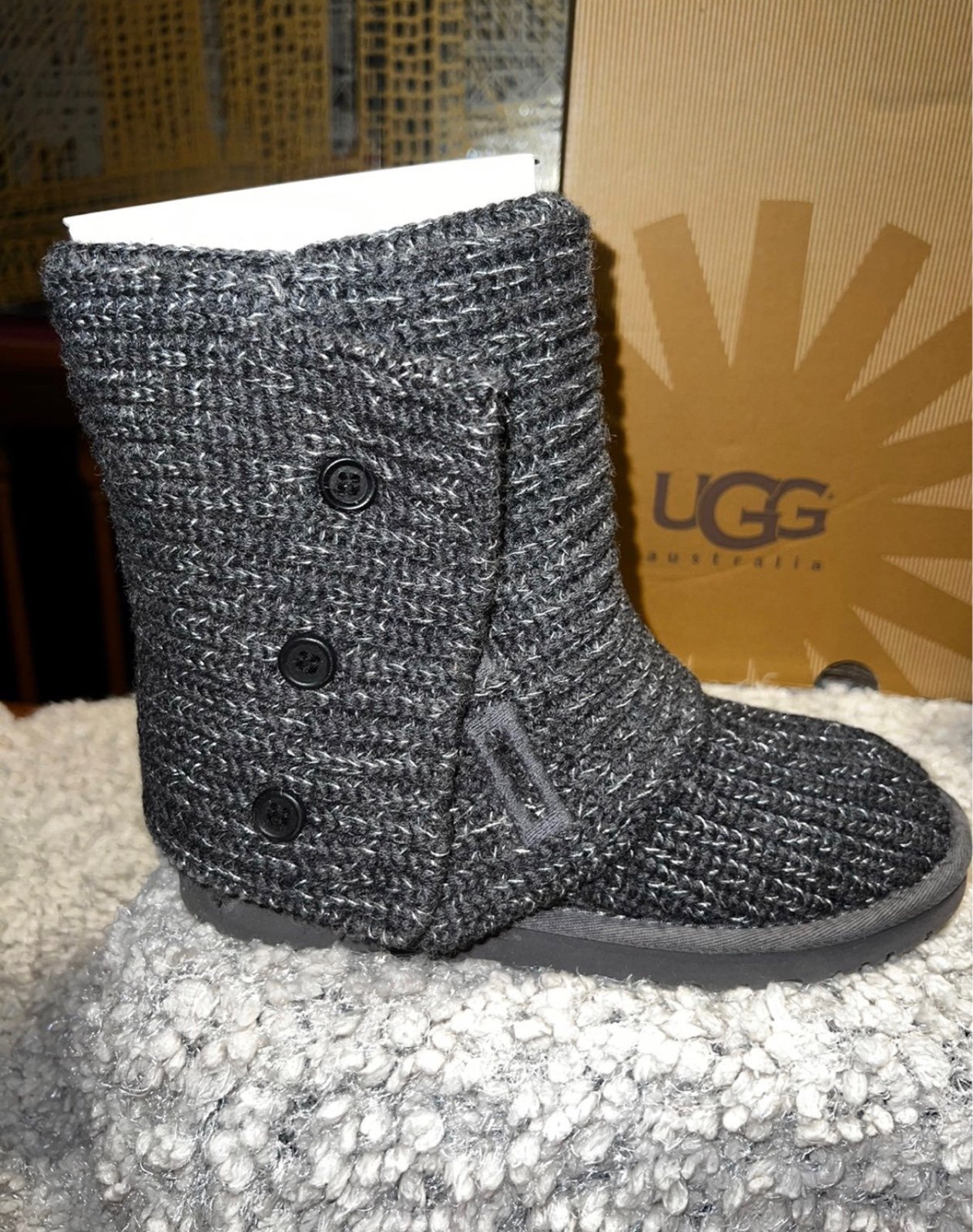 Ugg cardy boots - gray/black