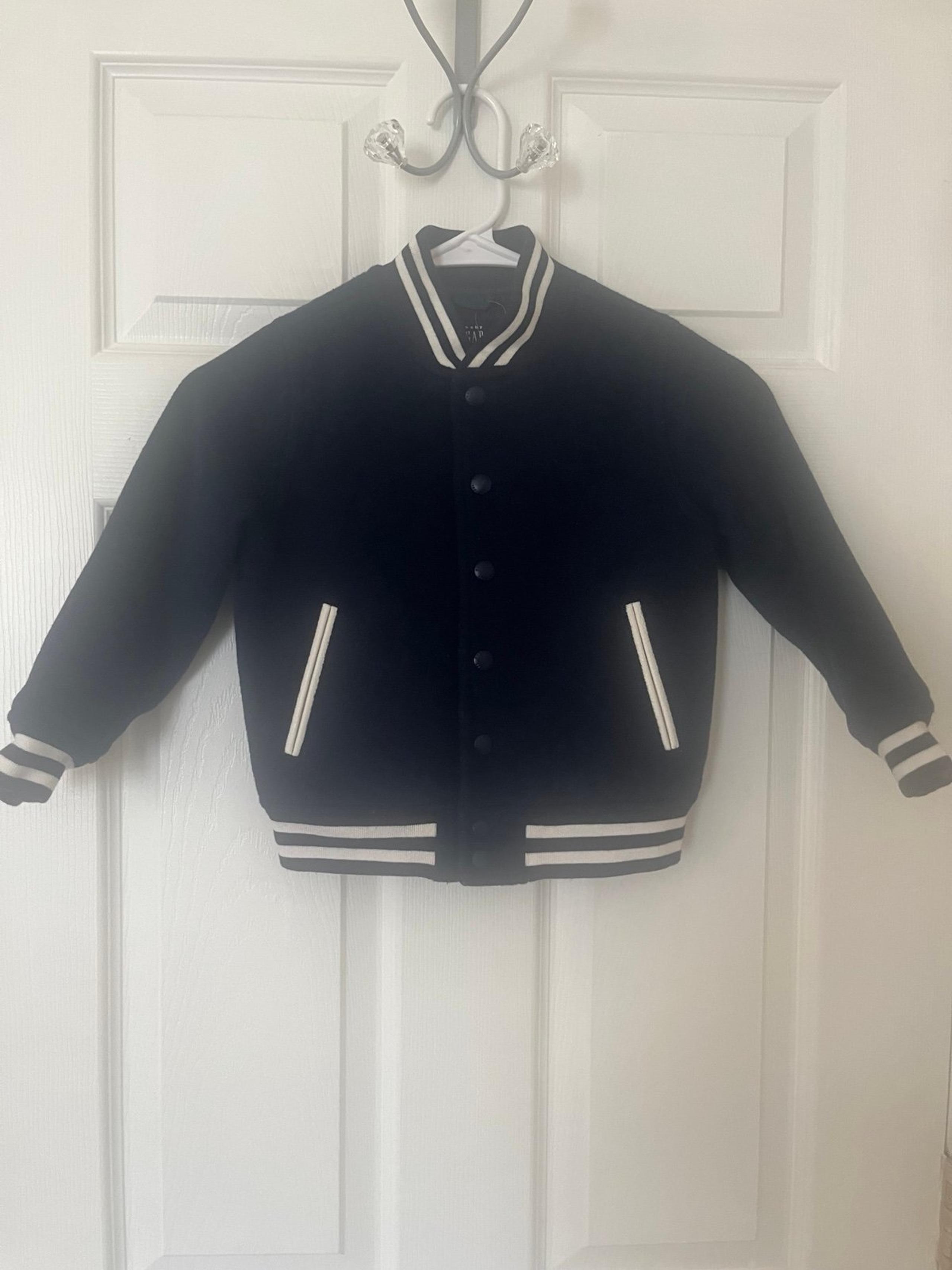 Gap Kids Blue fully lined varsity jacket size 4