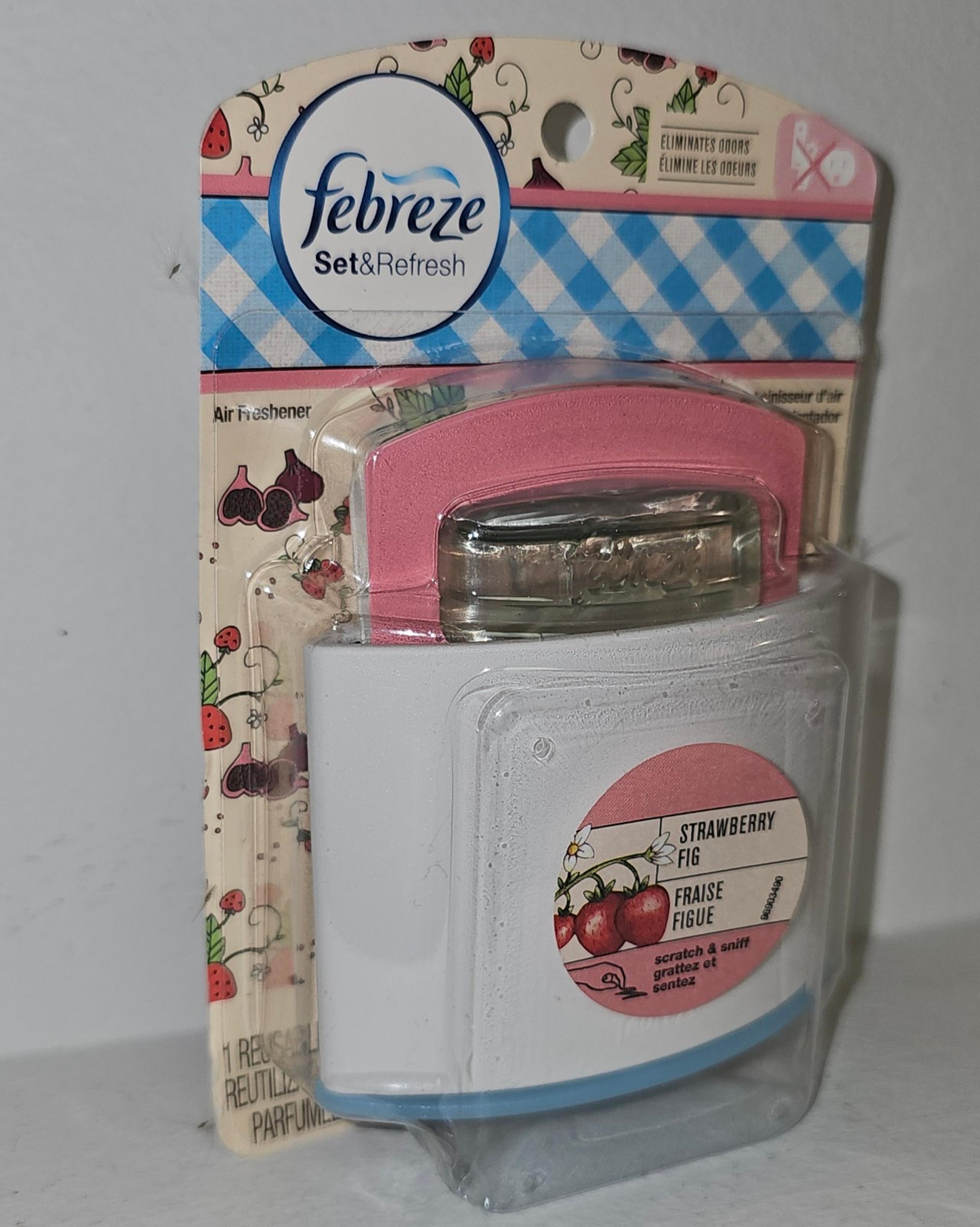 Strawberry Fig Frebreze set and refresh air freshener 2014 NOS
