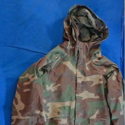szMED BDU WOODLAND CAMOUFLAGE GORE-TEX PARKA COLD WEATHER JACKET w/HOOD RC 1224