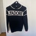 Scott & Scott London turtle neck sweater in Black w/ trim SZ M NWOT