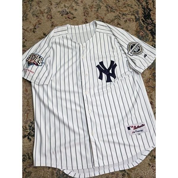 New York Yankees Derek Jeter 2009 World Series Authentic Jersey Size 52 XL