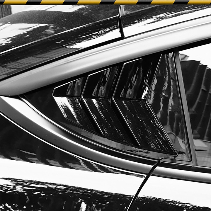 BRAND NEW TESLA MODEL Y 2020-2024 Glossy Black Side Vent Window Quarter Louver