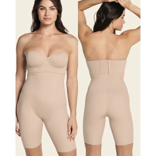 LEONISA Shapewear NWT Contour Pro Extra High Waisted Firm Shaper Short Medium