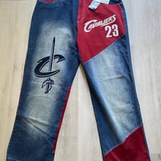 Nwt Vintage Y2K UNK Denim Jeans Lebron James Cavaliers NBA Men's Baggy Loose