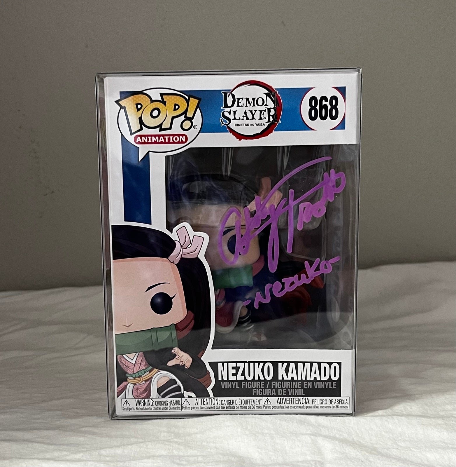 Signed Nezuko Kamado Funko Pop (PSA Certified)