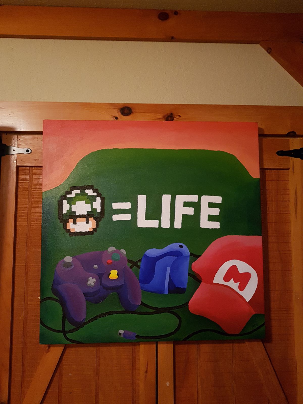 Nintendo ..Oil On Canvas Painting 9/01