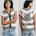 Free People Sleevless Knit Sweater Zipper Top Large