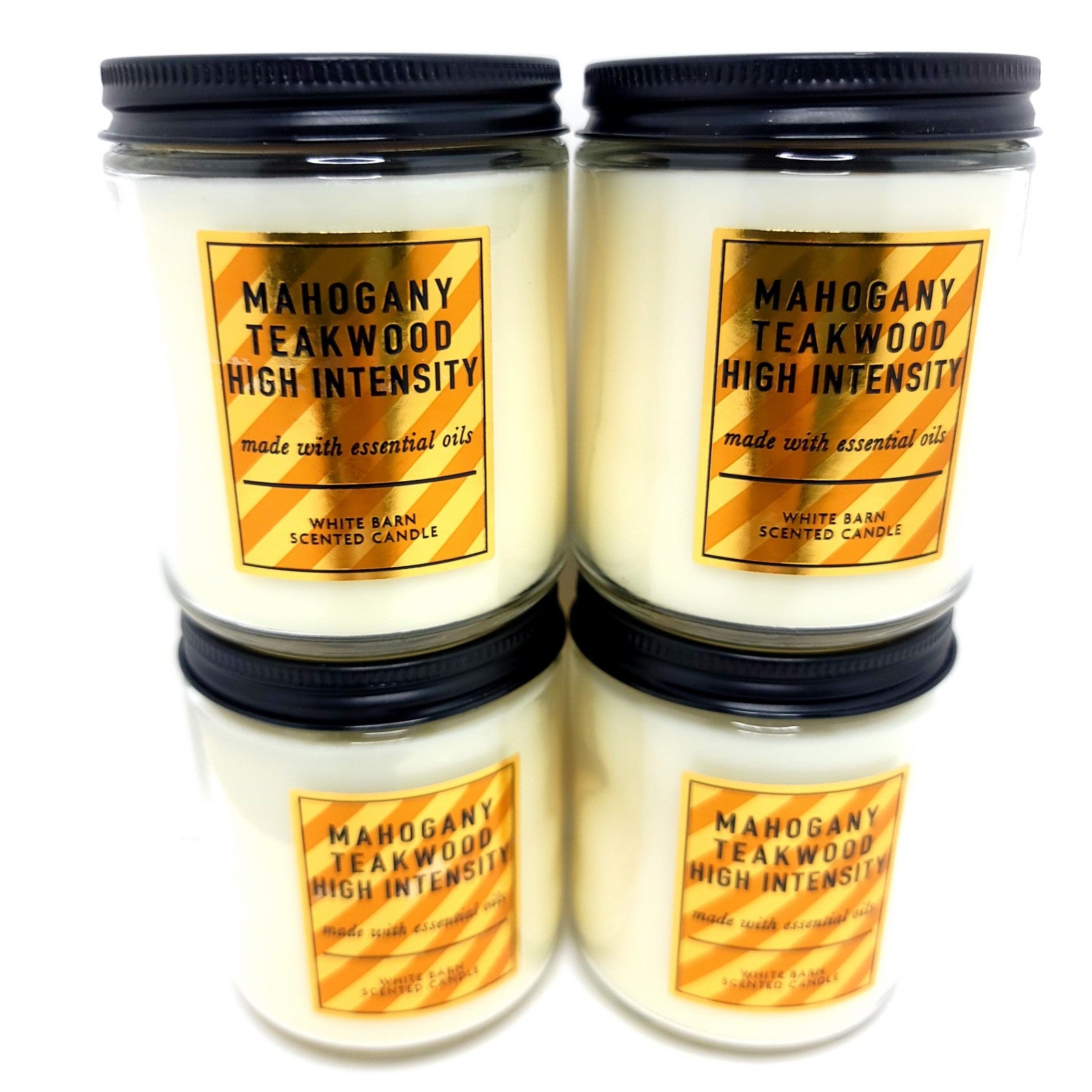 Bath and Body Works single wick candle Mahogany Teakwood High Intensity 7oz each