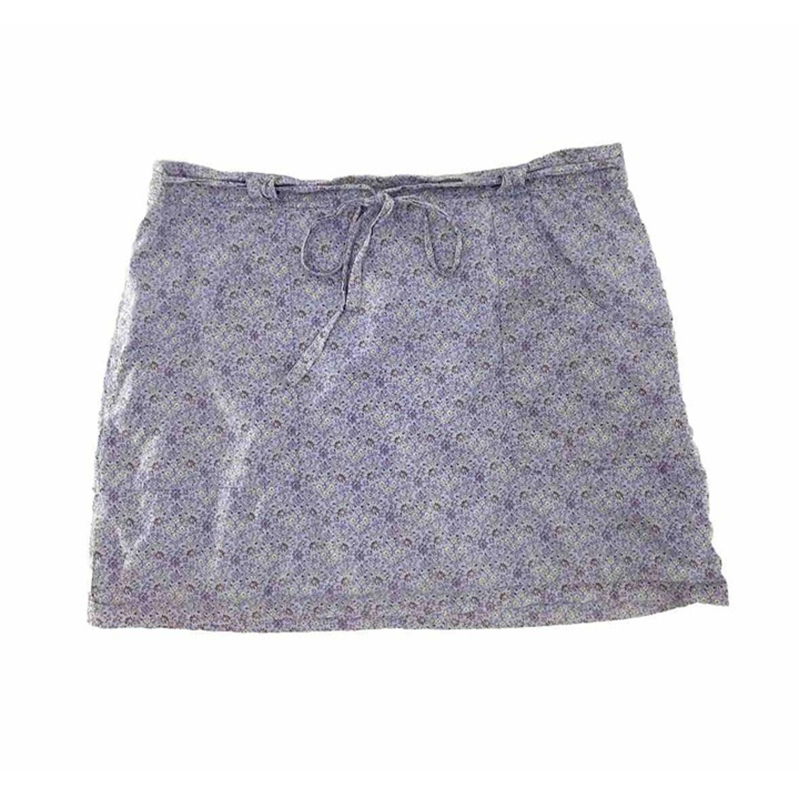 American Eagle Women’s Floral Cotton Mini Skirt Size 12 Drawstring Spring
