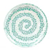 12 Piece Dinner Set, Aqua White Swirl Print Dishwasher Safe Melamine Set