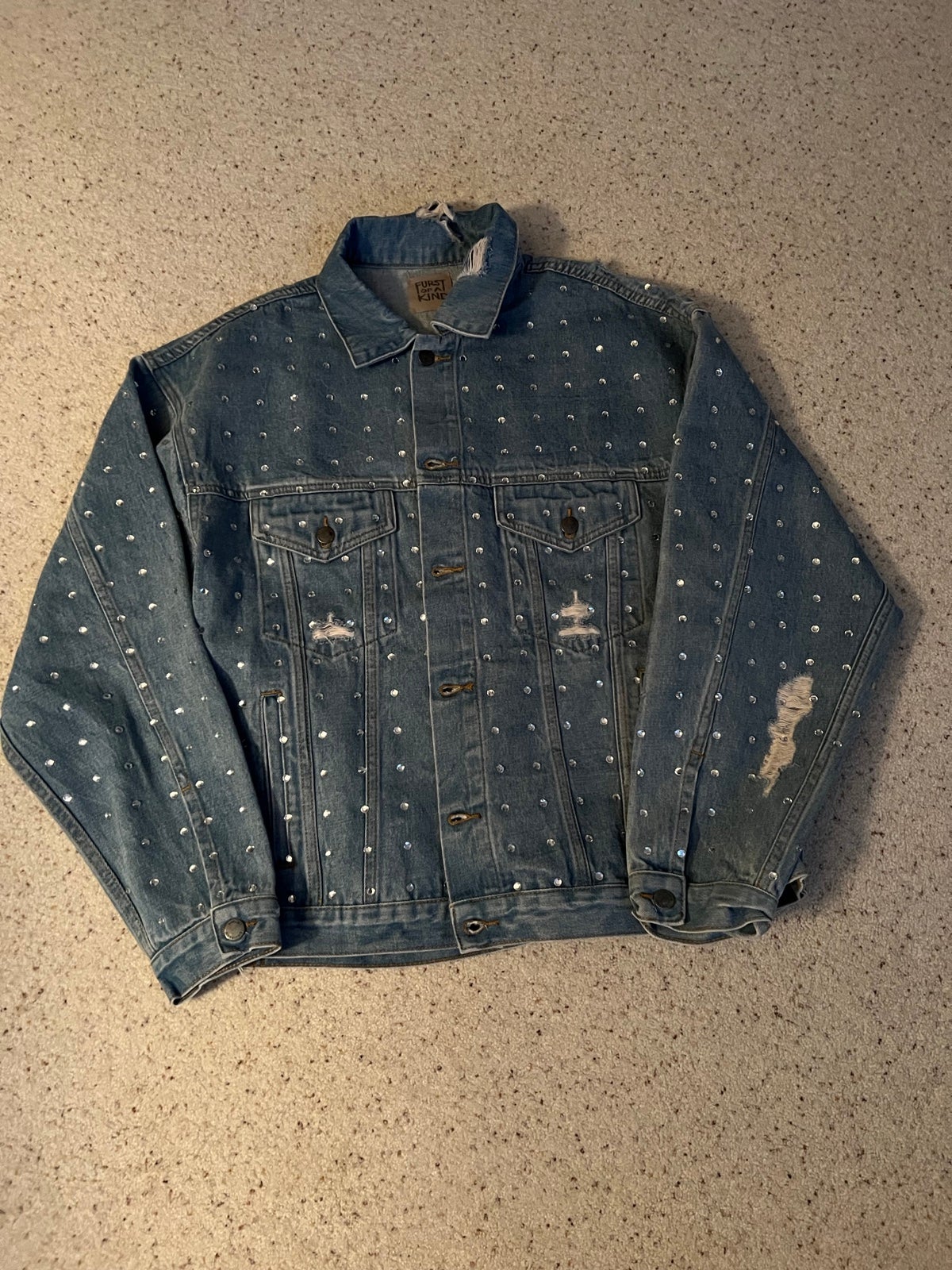 LF Furst of a Kind Rhinestone Detail Denim Jacket