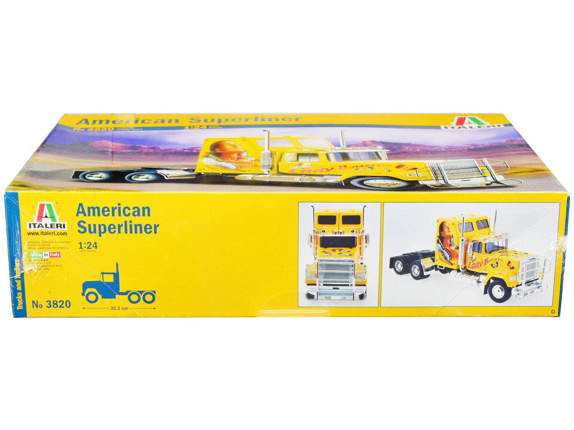 Skill 5 Model Kit American Superliner Truck Tractor Lady Butterfly 1/24 Scale