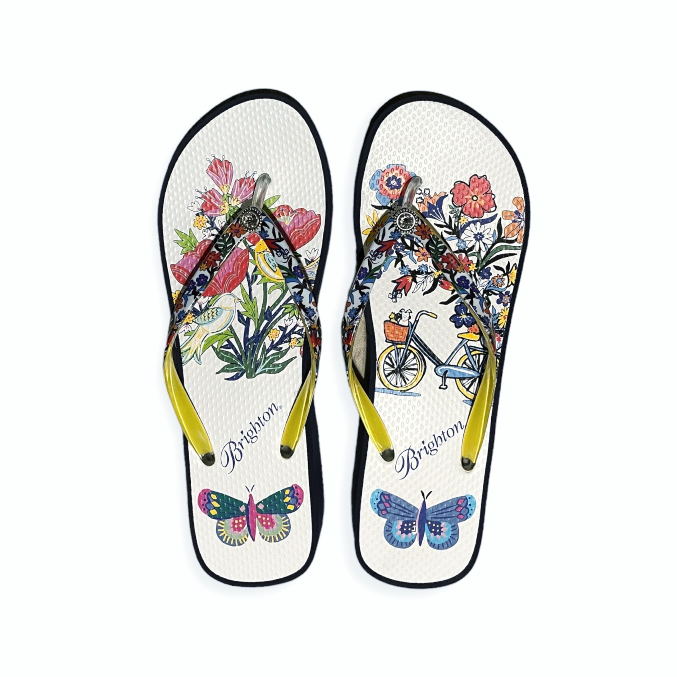 NWOB BRIGHTON Sunny Wedge Flip Flops, sz 10