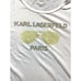 Karl Lagerfeld Paris Shirt Womens Extra Large Ivory Oversized Rhinestones Ladies