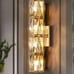 Modern Crystal Wall Sconce Gold LED Wall Entryway Lighting