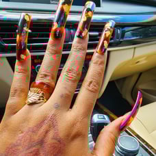 TORTOISE SHELL PRESSNON NAIL SET
