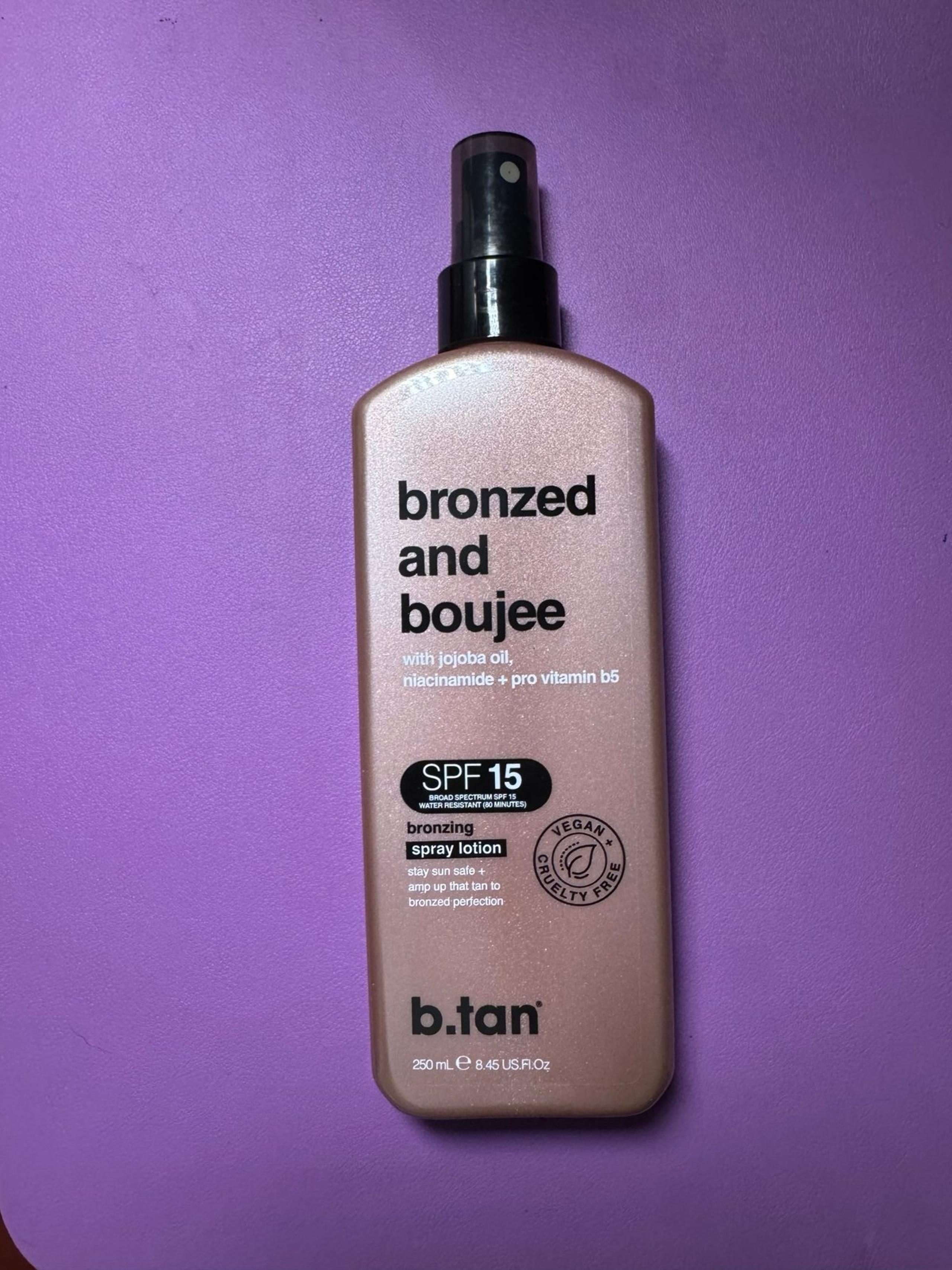B.tan bronzed and boujee spray lotion