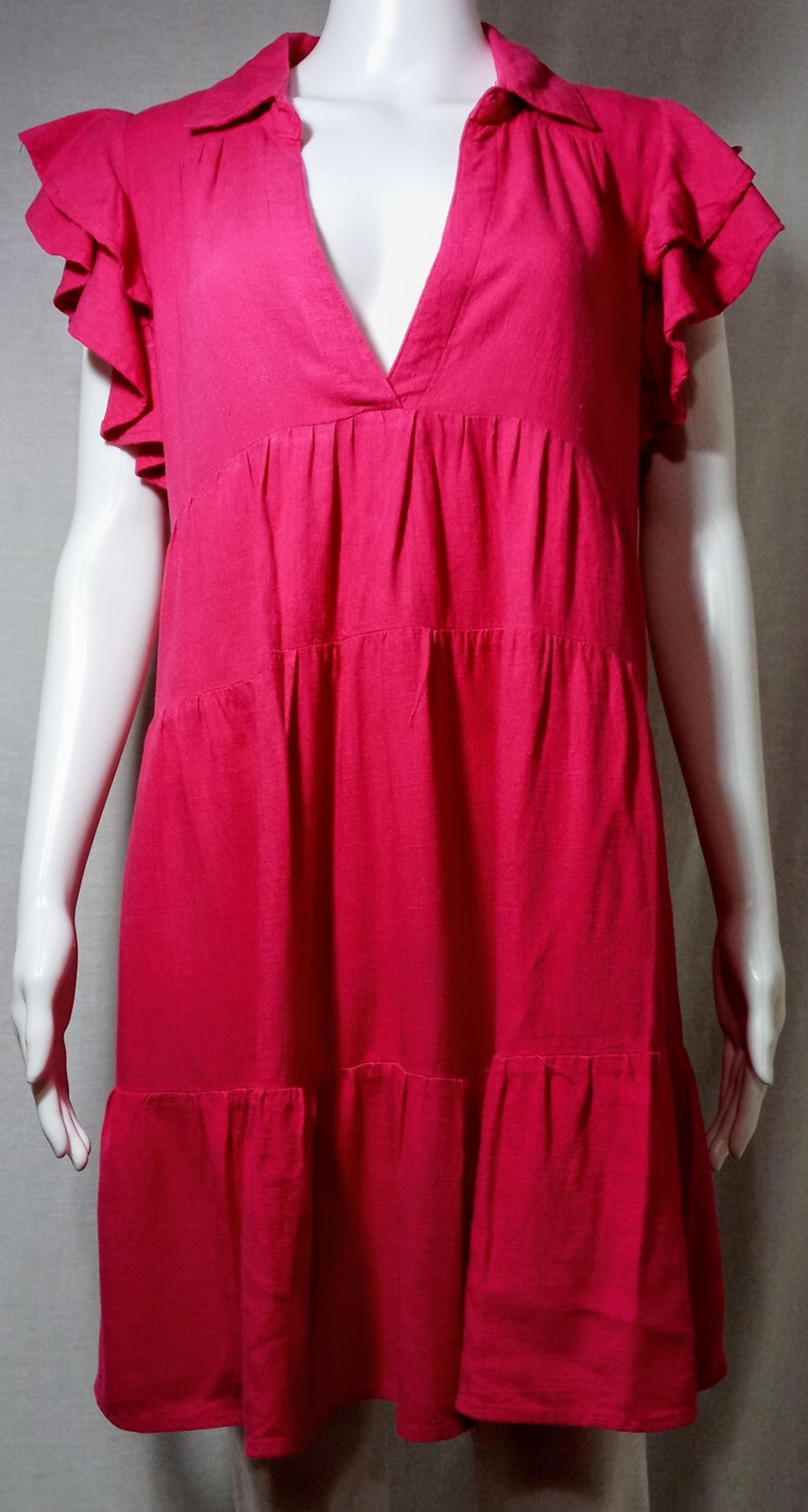 Umgee Tiered Ruffle Sleeve Mini Dress