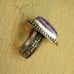 RUSSIAN CHAROITE Sterling Statement Ring ~VINTAGE Gemstone 925 Twisted Rope Ring