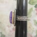 RUSSIAN CHAROITE Sterling Statement Ring ~VINTAGE Gemstone 925 Twisted Rope Ring