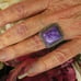 RUSSIAN CHAROITE Sterling Statement Ring ~VINTAGE Gemstone 925 Twisted Rope Ring