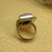 RUSSIAN CHAROITE Sterling Statement Ring ~VINTAGE Gemstone 925 Twisted Rope Ring