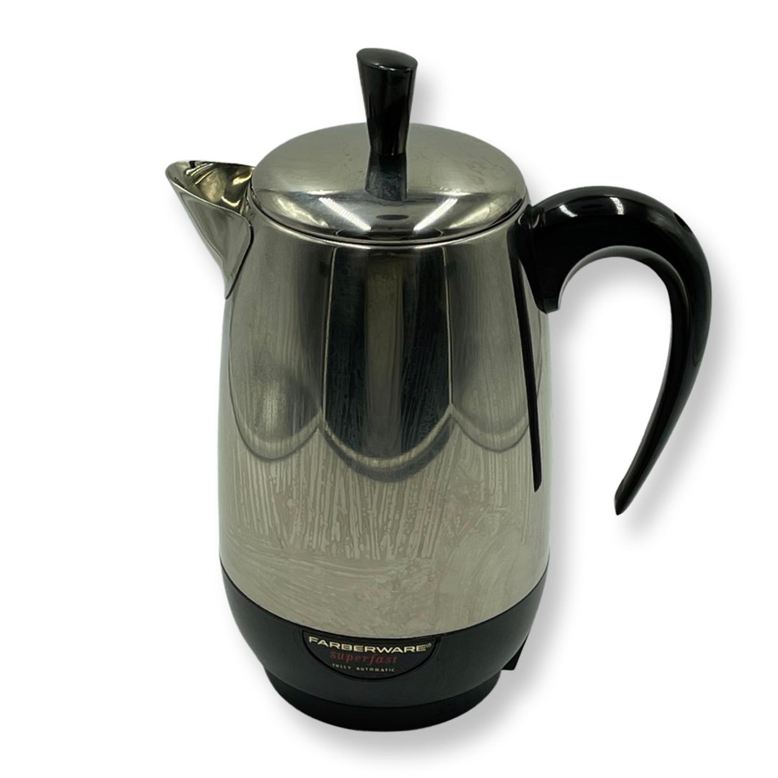 Farberware Superfast 138 Chrome Electric Percolator Vintage 8