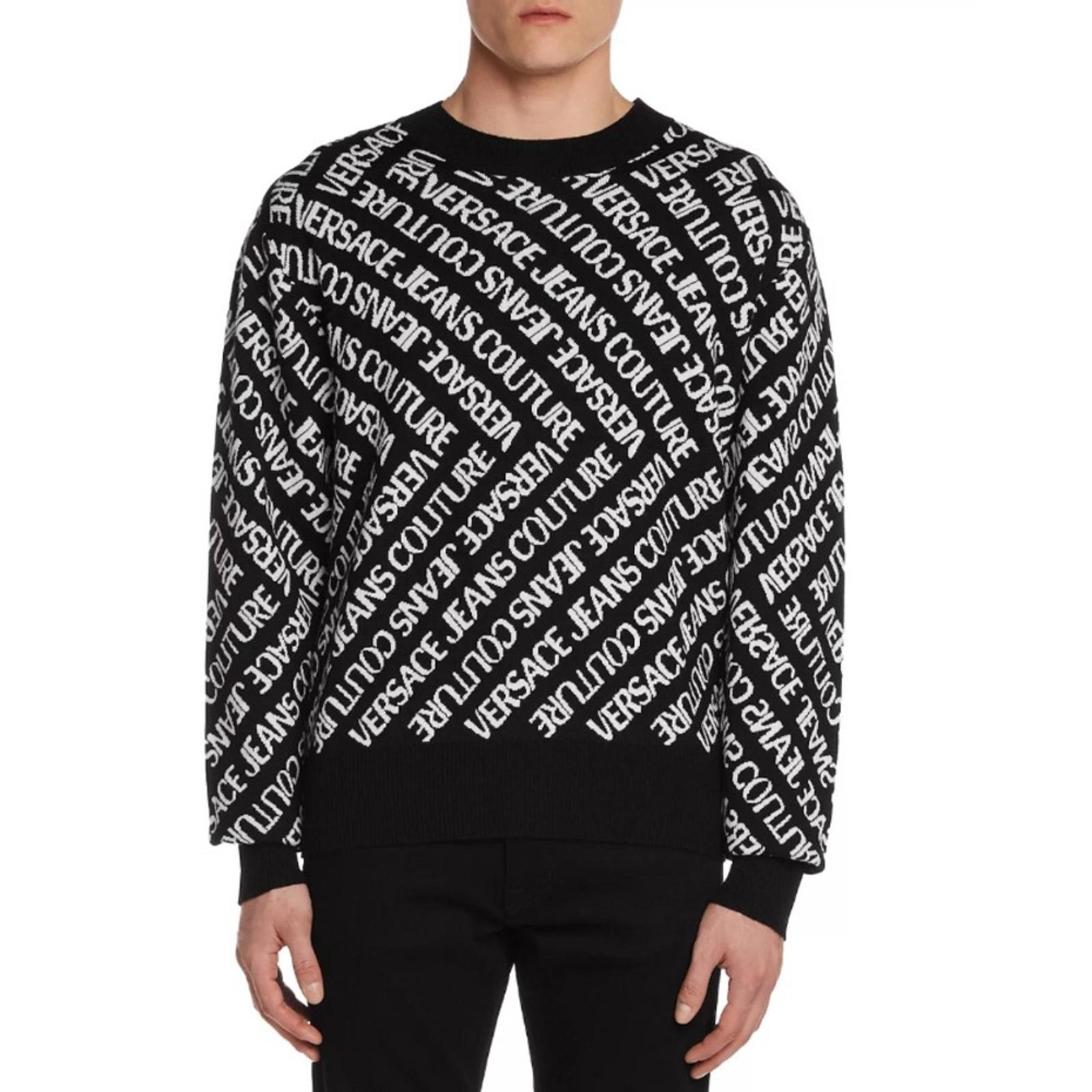 Versace Jeans Couture Crewneck Sweater in Black/White Size XXL New w/Tag