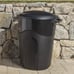 32 Gallon Heavy Duty Plastic Garbage Can, Included Lid, Indoor/Outdoor, Black