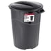 32 Gallon Heavy Duty Plastic Garbage Can, Included Lid, Indoor/Outdoor, Black