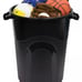 32 Gallon Heavy Duty Plastic Garbage Can, Included Lid, Indoor/Outdoor, Black