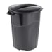 32 Gallon Heavy Duty Plastic Garbage Can, Included Lid, Indoor/Outdoor, Black